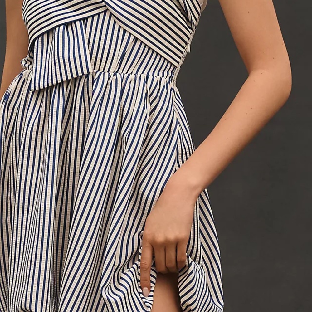 Striped Blue and White Women's Dress